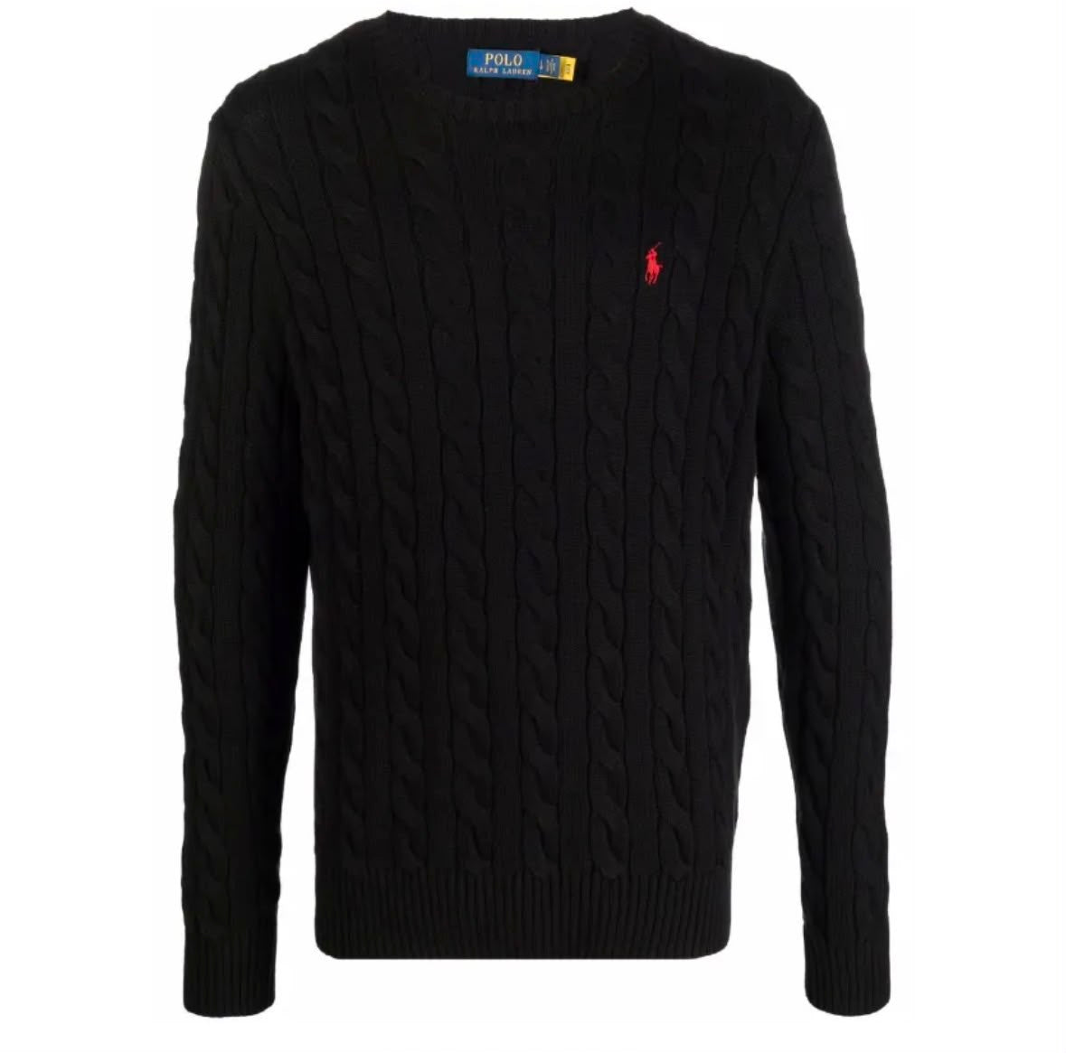 Suéter Cable-Knit Ralph Lauren Negro